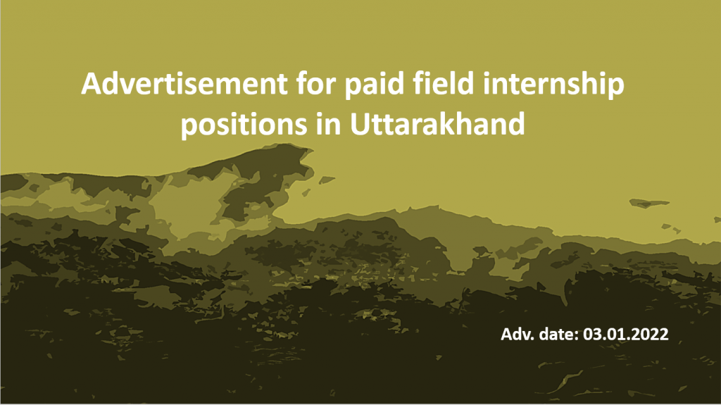 Opportunity for paid field internships in Uttarakhand Global Tiger Forum